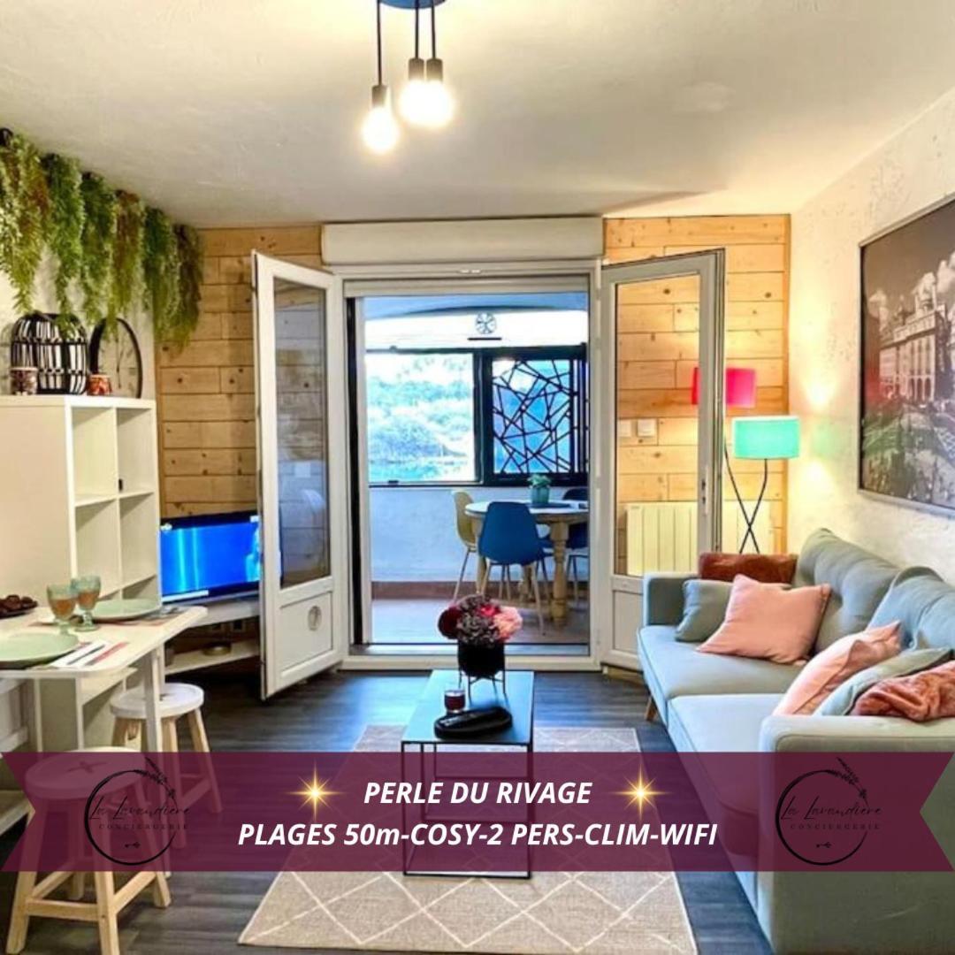 Perle Du Rivage - Plage 50M, Clim, Wifi, 2 Pers フォス・シュル・メール エクステリア 写真
